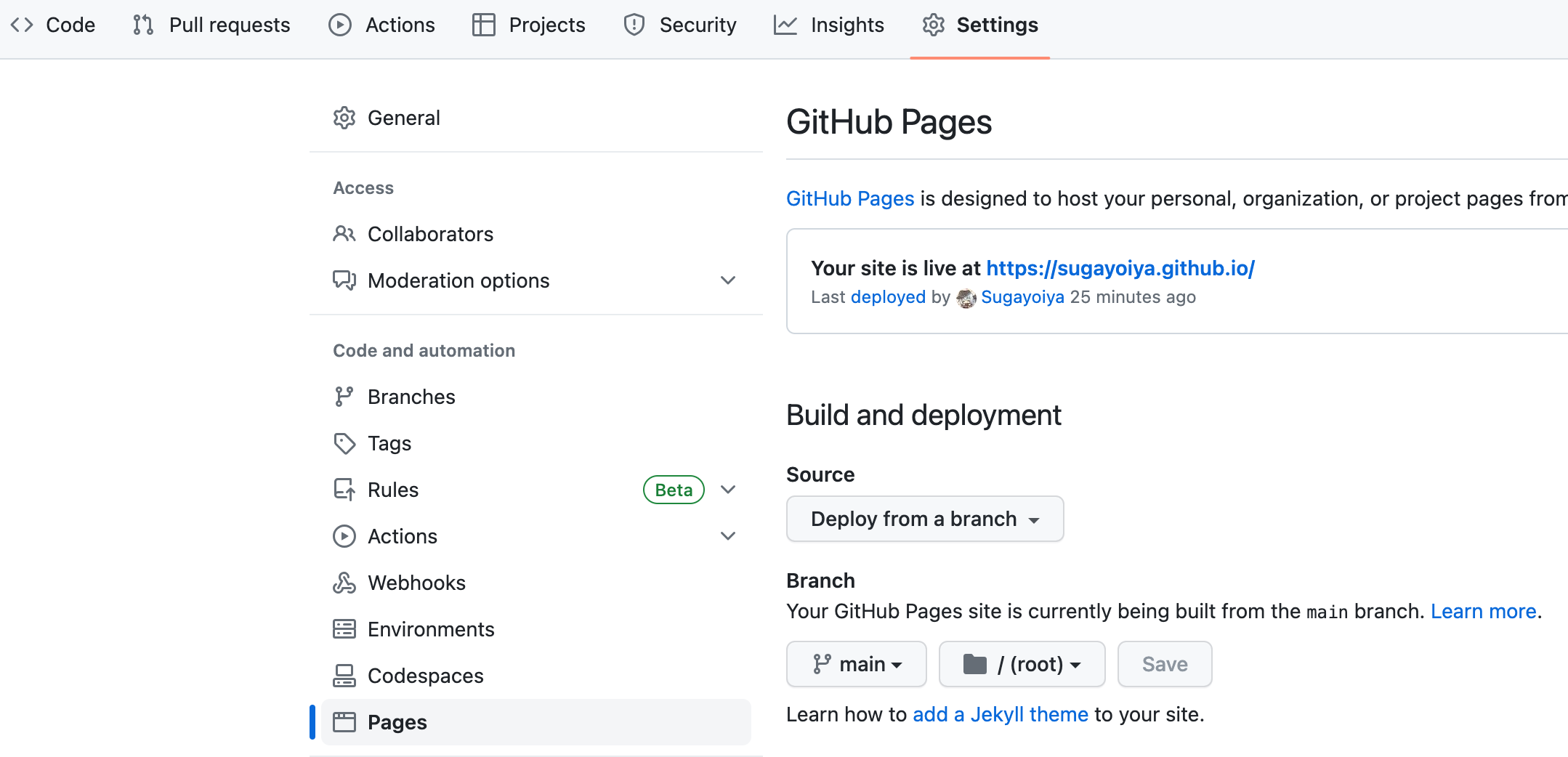 GitHub pages页面